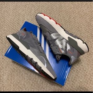 Adidas Nite Jogger Grey Three 3M Mens size 9.5